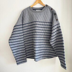 Orvis Outdoor Quilted Crewneck Sweatshirt XL Button Shoulder NWOT